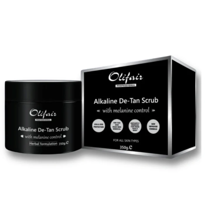 Olifair Alkaline Detan Scrub 350 g with Melanine Control, Dead Skin Removal, UVB Protection,For Men & Women Online In Sri Lanka_ Reviews_ Ratings _ Features _ Olifair.lk
